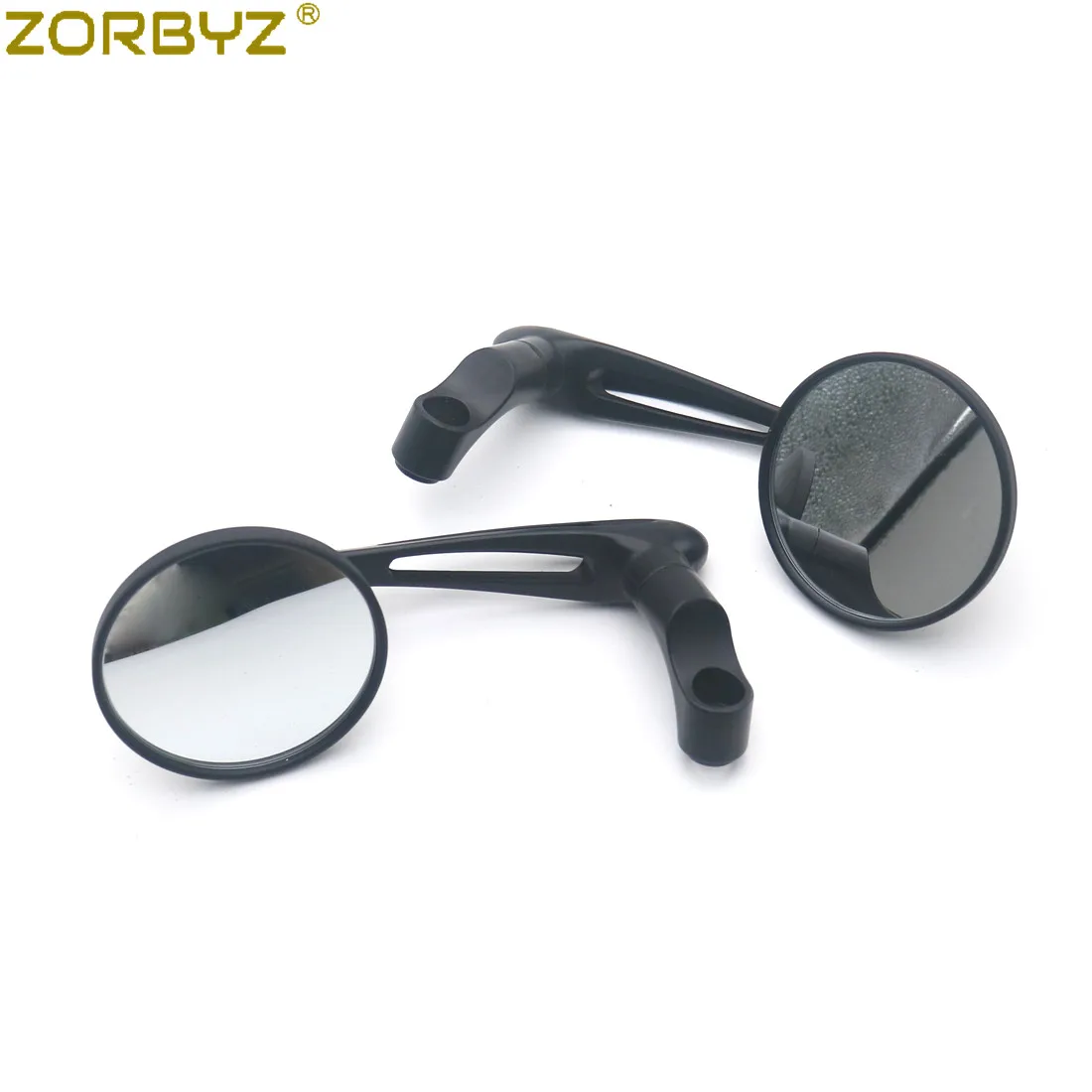 ZORBYZ мотоцикл черный/хром l-бар круглые боковые зеркала заднего вида для Honda GN125 кафе гонщик на заказ