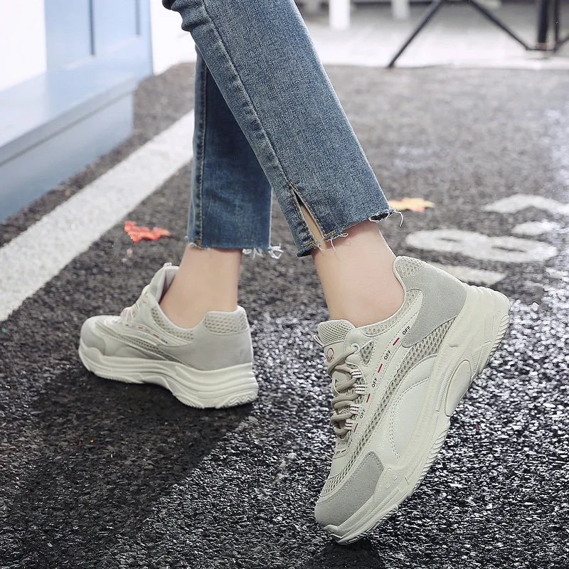 Женские кроссовки на толстой подошве Zapatillas Mujer Deportiva сетчатые дышащие для бега новинка 2019|Беговая обувь| |