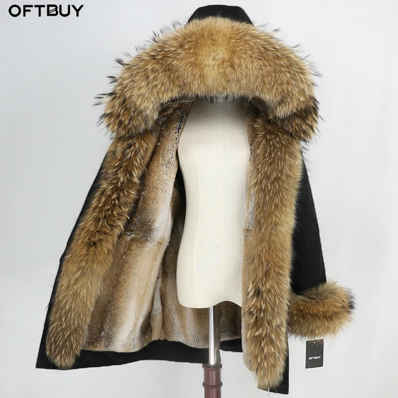 OFTBUY натуральный меховой воротник большой натуральный мех енота лисий мех