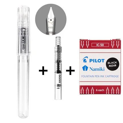 PILOT KAKUNO Smile Pen FKA-1SR популярная Ежедневная практика письма для сочетающихся слов чернильный мешочек набор чернил для продажи - Цвет: clean