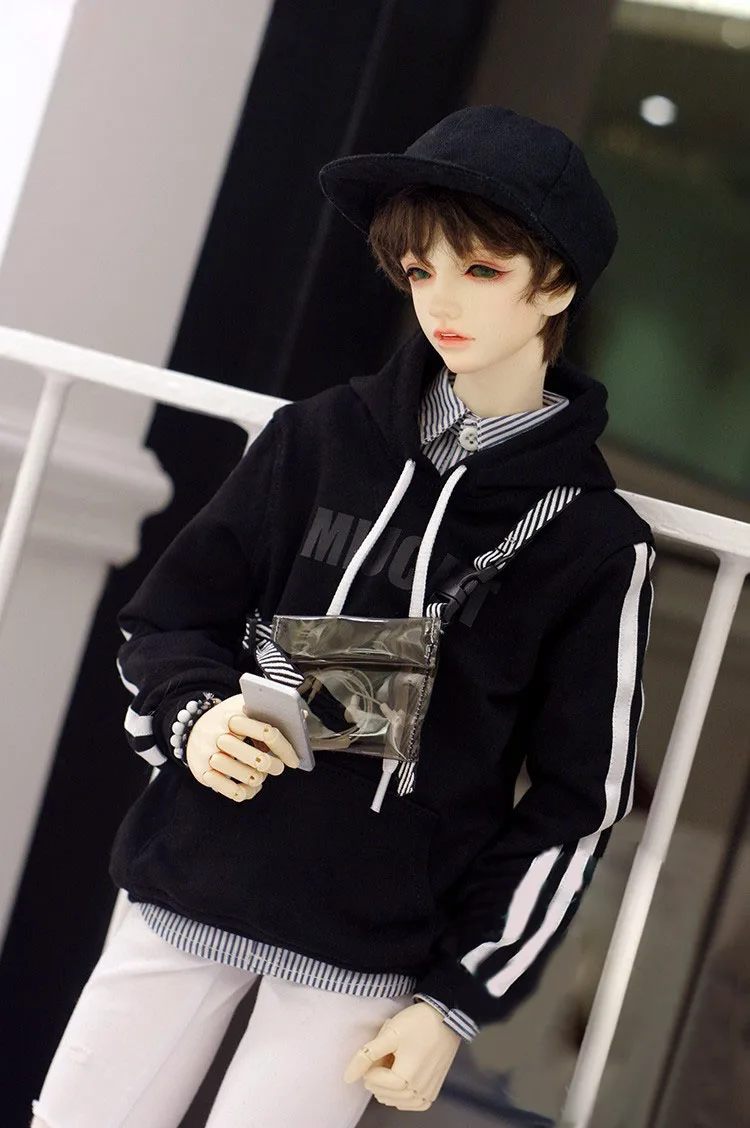 BJD кукольная одежда 1/3 pu shu SD13 толстовка с капюшоном с принтом Четыре цвета в куклу модная куртка аксессуары