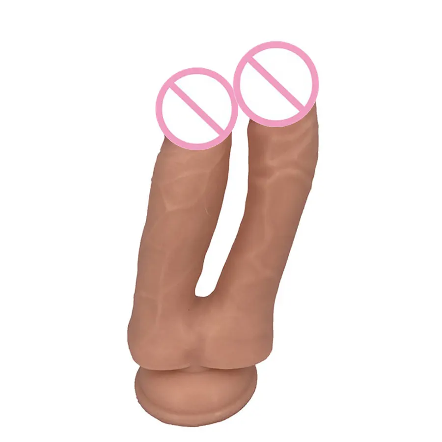 Реалистичный большой фаллоимитатор на присоске двойные фаллоимитаторы килт