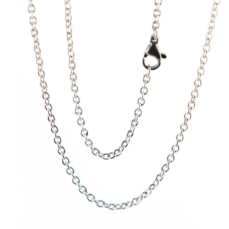10 шт. цепочки из серебристой нержавеющей стали 20/24/2 3 мм|necklace chain|chains for necklacesstainless
