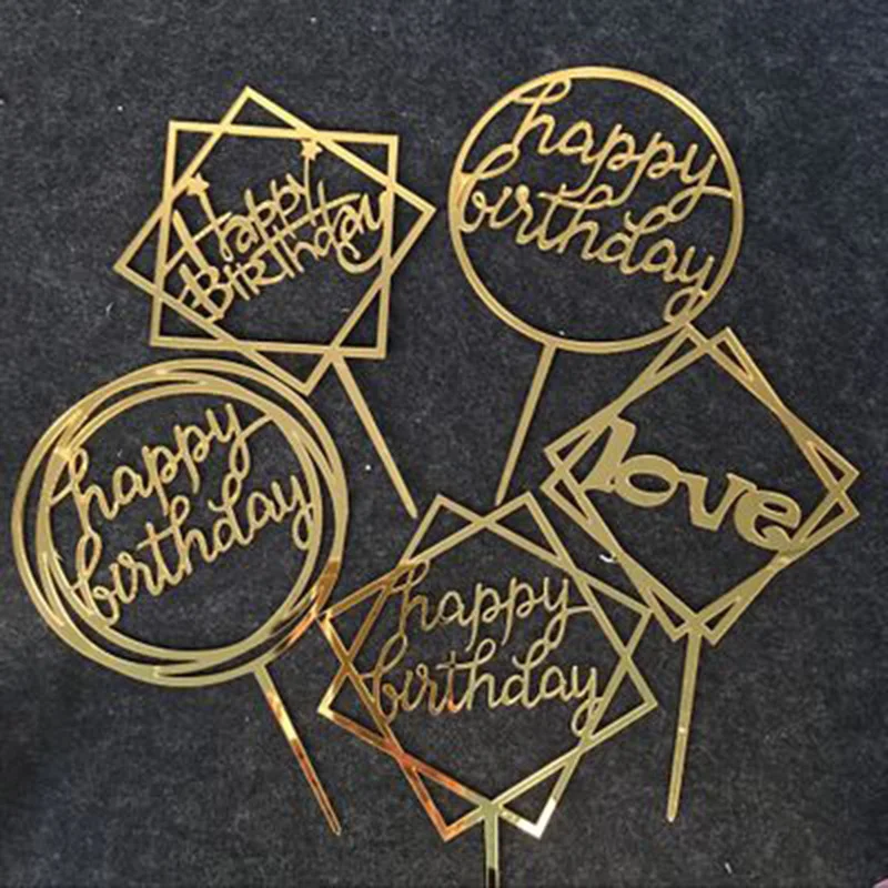 1 шт. красочный Топпер для торта Love флаги с надписью Happy Birthday Baby Shower детские