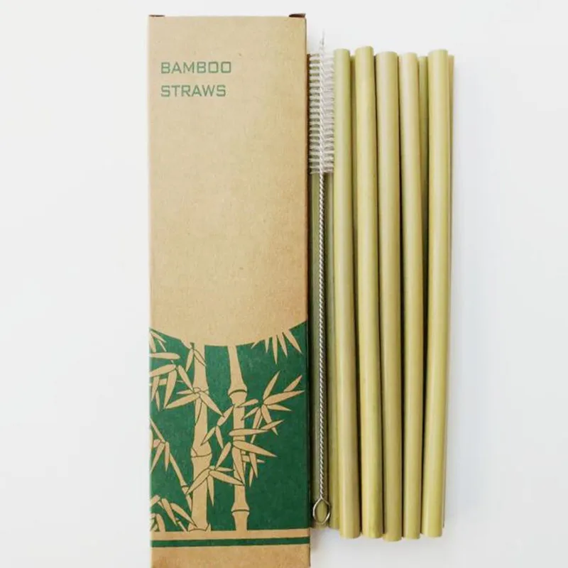 100 sets of bamboo stalk set reusable environmentally friendly handmade natural stalks and cleaning brushe |