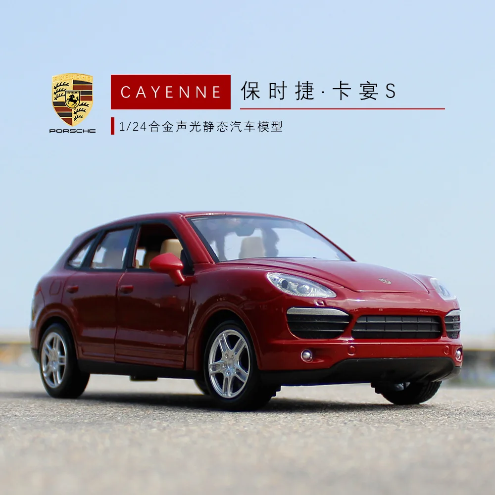1:24 моделирование сплава модель гоночной машины для Porsche Cayenne с музыкой и светом