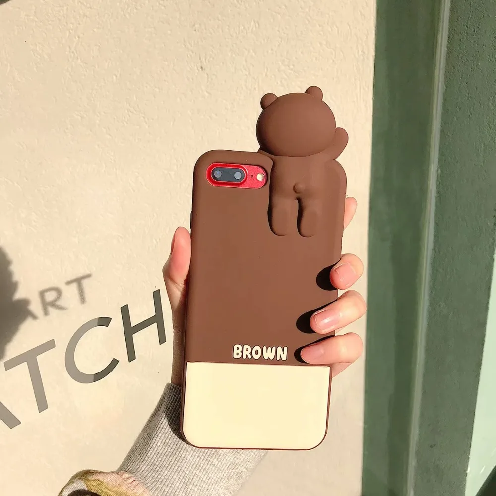ORYKSZ 3D чехол с кроликом из мультфильма для iPhone X XR XS Max 7 8 Plus Мягкий ТПУ силиконовый чехол s чехол для iPhone 8 7 6S Plus задняя крышка