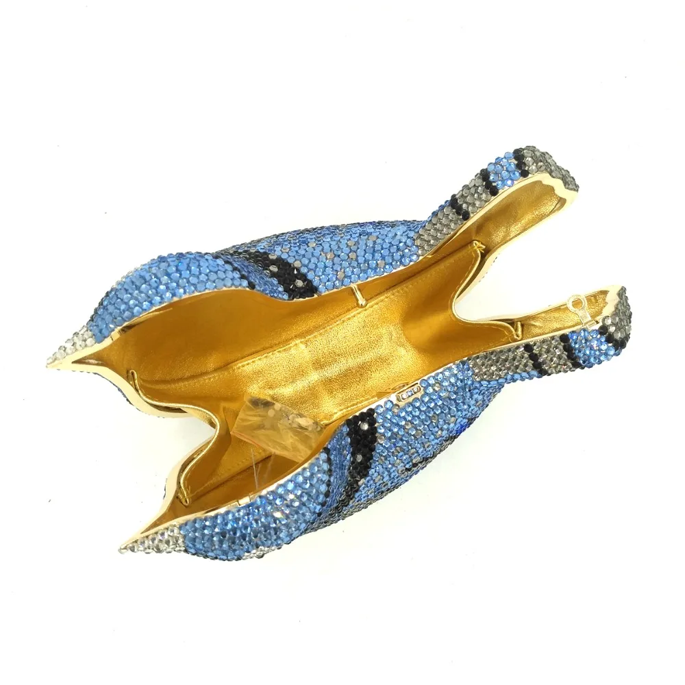 

Clutch XIYUAN Bird Shape Full Crystals Purse Evening Bags Colorful Clutches Women Party Purse Dinner Bags Diamond Handbags