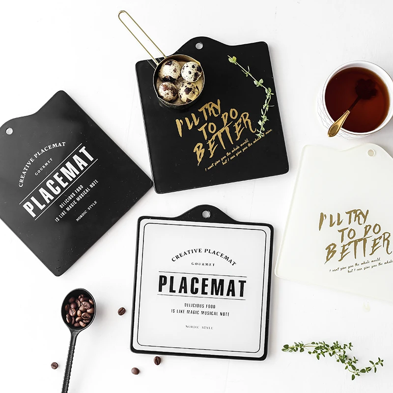 Роскошное золотое покрытие с надписями закаленное стекло подставка для напитков