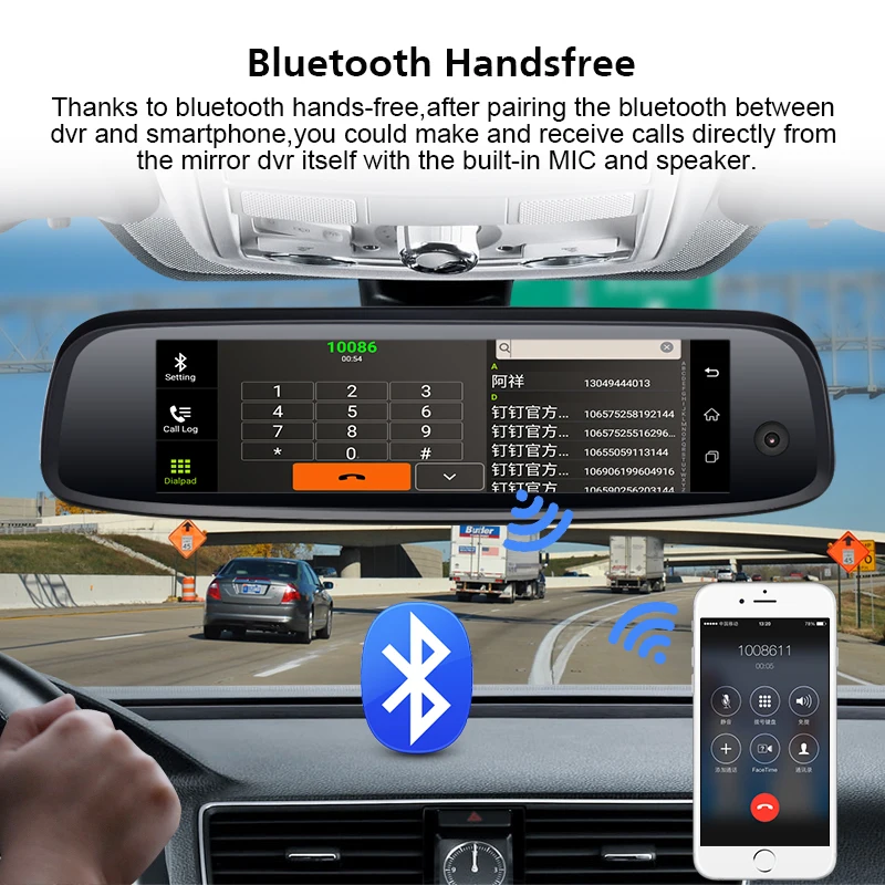 Junsun K757 Автомобильный видеорегистратор камера Ram 2+ 32GB ADAS Dash Cam 4G FHD 1080p gps Navi Android камера зеркало заднего вида для такси