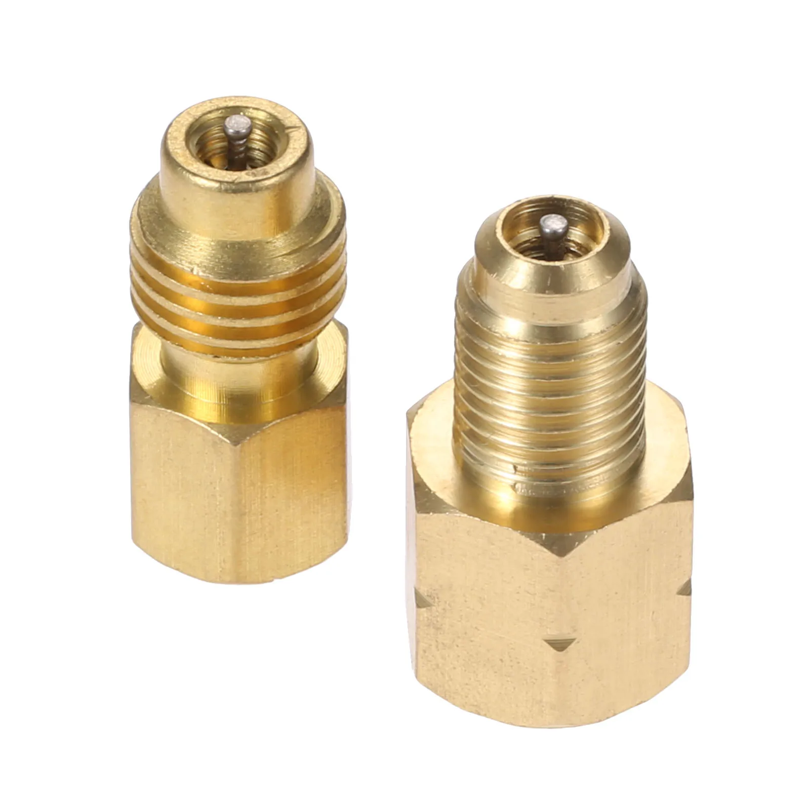 Yetaha R1234yf шланг адаптер 1/2 ''ACME LH левая рука 1/4'' SAE мама FL латунный клапан сердечник автомобиля кондиционеры инструменты фитинг