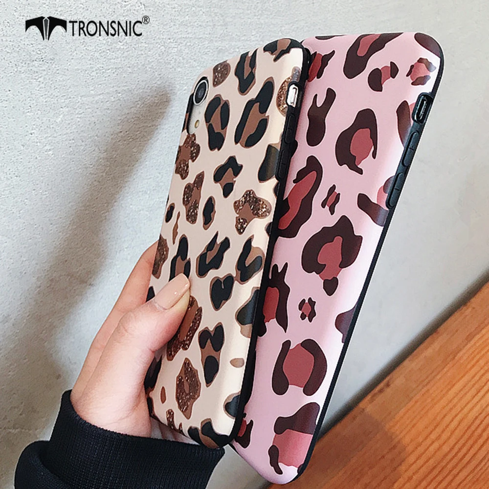 Модный леопардовый чехол Tronsnic для телефона iPhone X XS MAX XR мягкий Блестящий