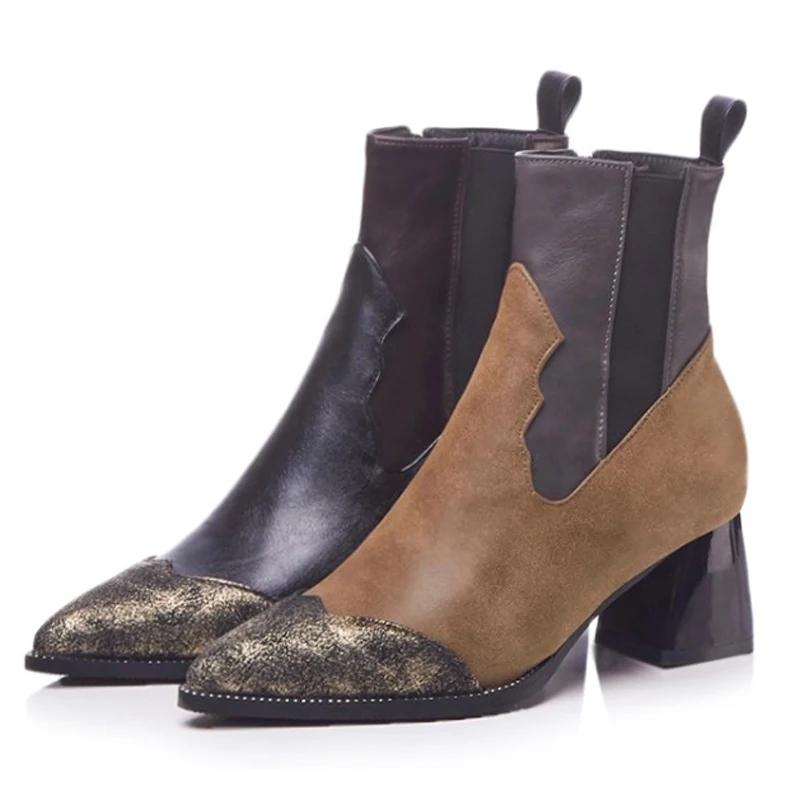 HEE GRAND/зимние женские ботильоны из искусственной лакированной кожи Повседневная