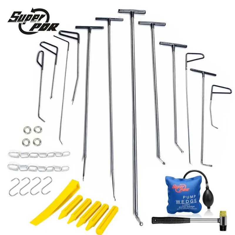 melhor Pdr Hastes Ganchos Carro Bomba De Pé-de-cabra Cunha Pdr Toolkit Paintless Dent Repair Tools Profissão Conjunto De Ferramentas De Remoção Do Dente