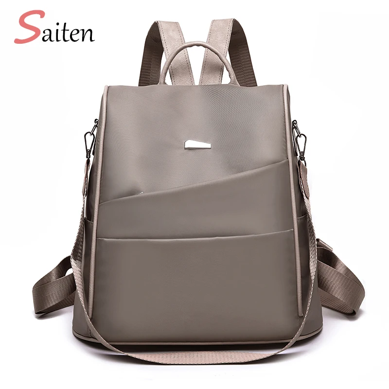 Высокое качество ткань Оксфорд женский рюкзак на молнии школьные сумки для