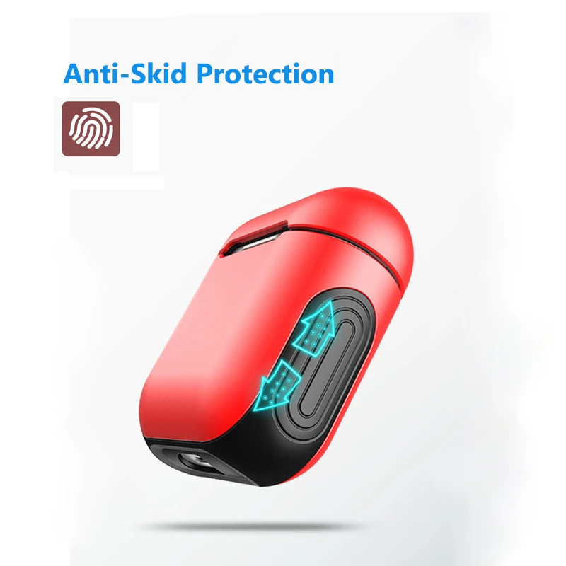 Портативный чехол для наушников, черный, красный, для AirPods, коробка для Air pods, чехол, Funda, поддержка зарядки, силиконовый, Bluetooth, беспроводной