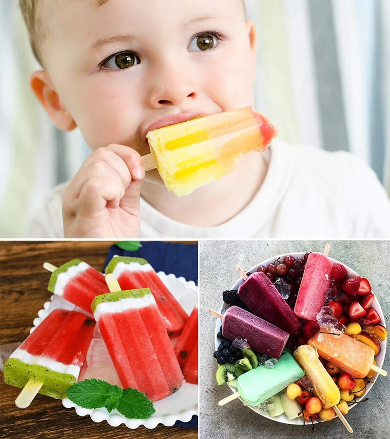 UPORS пищевая Popsicle силиконовые формы 4/10 полость домашняя кухня силиконовая форма для Фруктового мороженого на палочке BPA бесплатно Замороженные для леденца крем