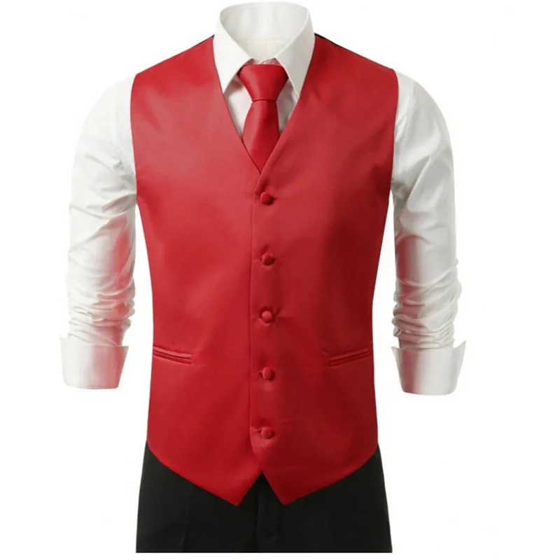 Темно синий красный белый официальный мужской жилет Новое поступление модные