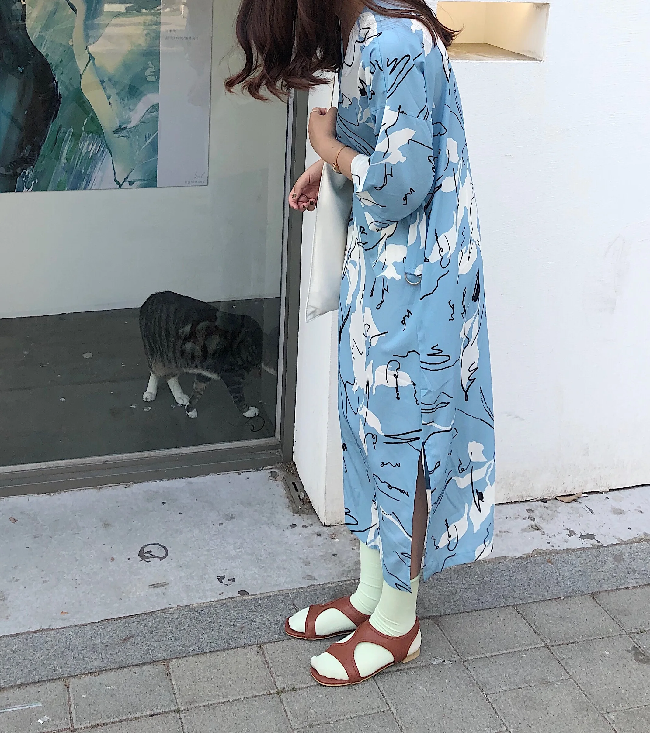 Женское летнее длинное платье с принтом, v-образный вырез, ТРАПЕЦИЕВИДНОЕ ПЛАТЬЕ с поясом, женское платье, Ретро стиль, Sukienki размера плюс, Sommerkleid Jurken