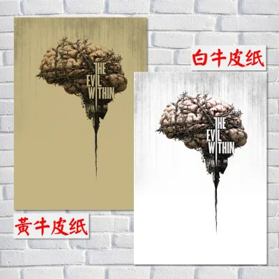 The Evil inside 2 крафт-бумага художественный плакат Бар Кафе Stampa di Pittura Decorativa Брендовое домашнее искусство