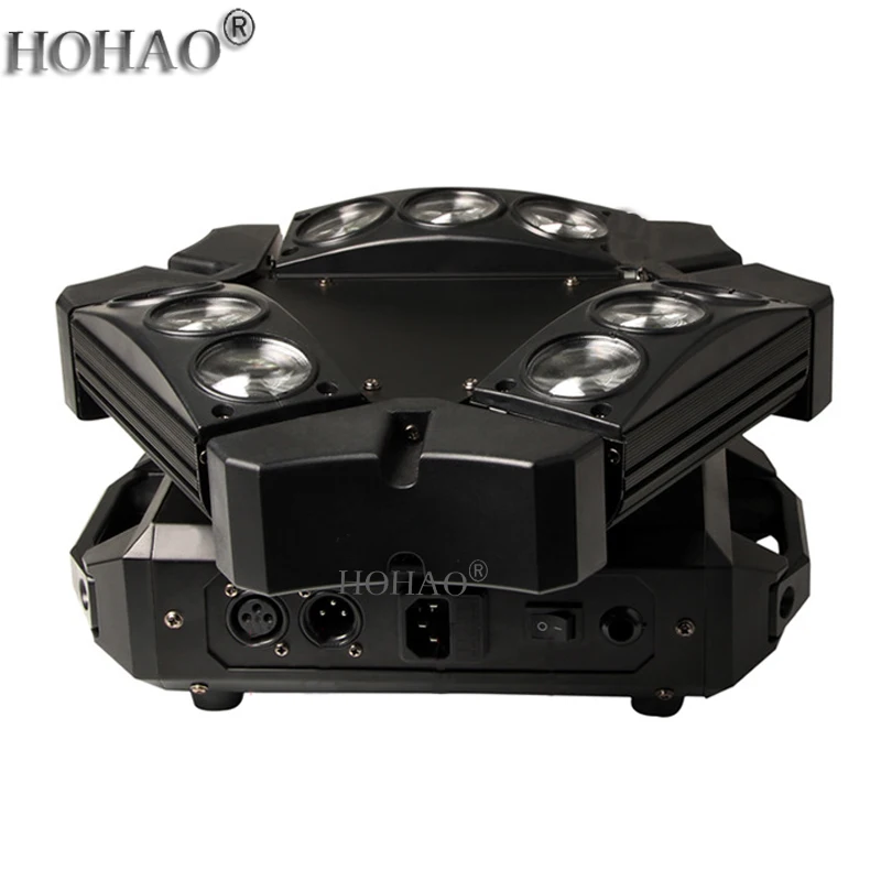HOHAO 2X продаж высокое Яркость 9X12 Вт RGBW 9 птицы перемещения луча света диско