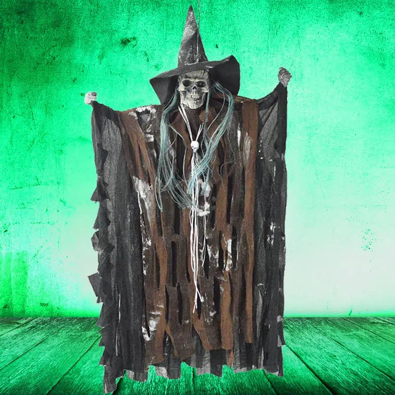 Вечерние украшения для Хэллоуина подвешивание Череп призрак светящиеся красные