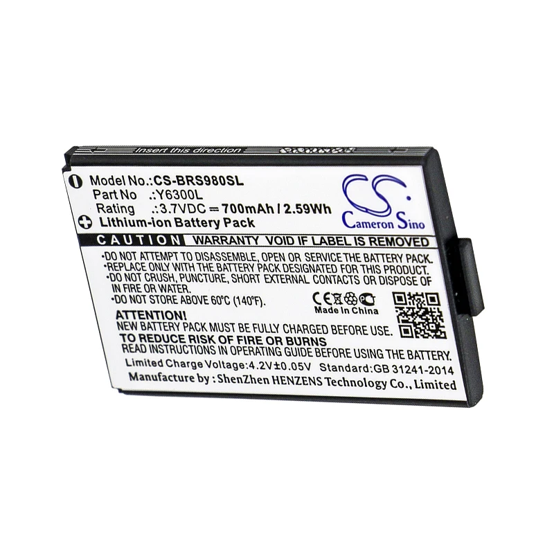 Аккумулятор Cameron Sino 700 мАч для BLINC G2 ONEAL RF710 RF 730 RS 980 RT 712 TORC V200 VCAN Y6300L|Аккумуляторы