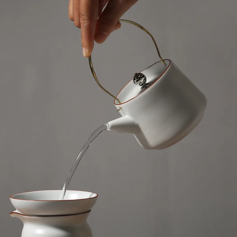 PINNY маленький белый фарфоровый чайник 220 мл керамический высокое качество чайный