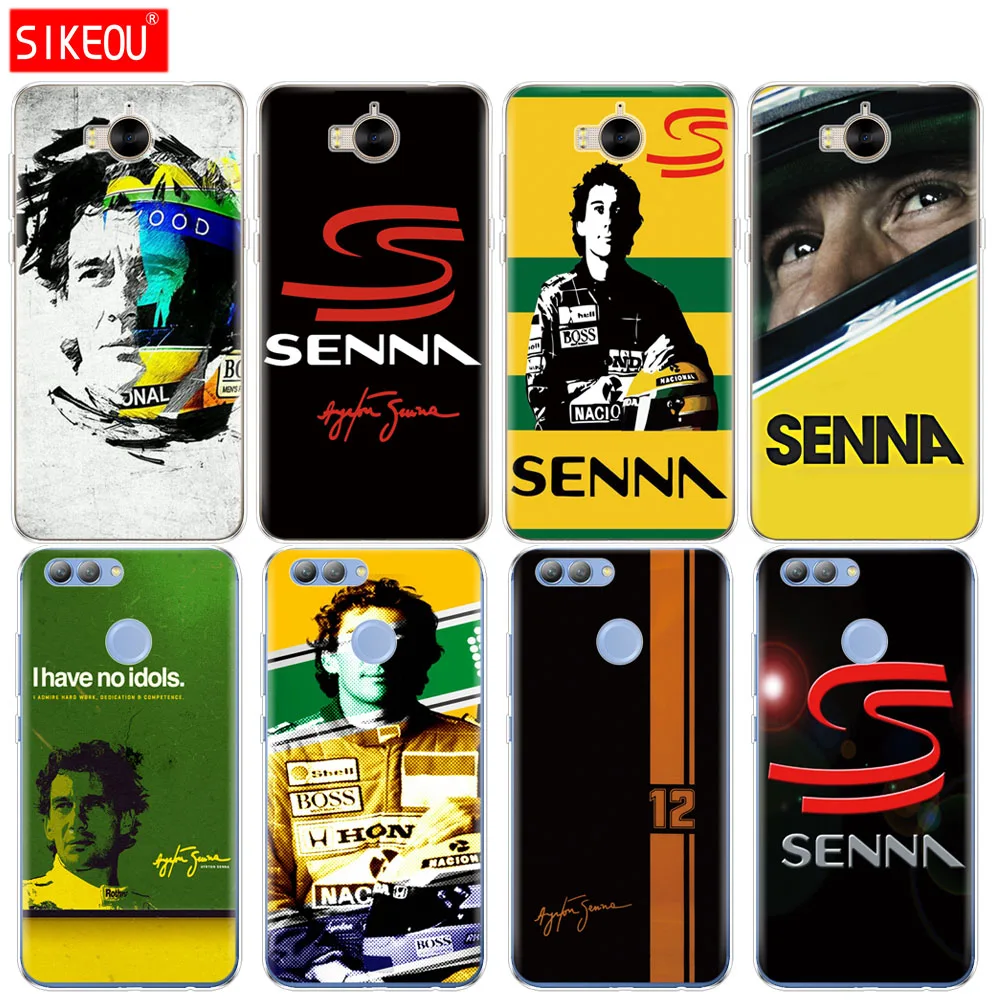 Силиконовый чехол для телефона huawei Y3 Y6 Y5 2 II 2017 nova 2s LITE plus Ayrton Senna | Мобильные