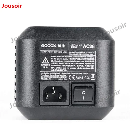 Адаптер источника питания Godox AC26 AC с кабелем для внешней вспышки AD600PRO CD05