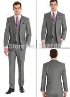 best custom design light grey groom tuxedos notch lapel best man groomsman men wedding suits prom clothing wester suitswedding