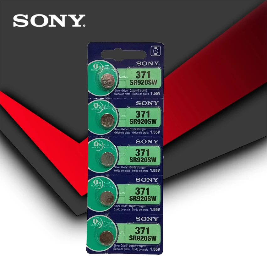20 шт. Sony 100% оригинальный 371 SR920SW 920 1 55 в часовая батарейка Кнопочная сделано