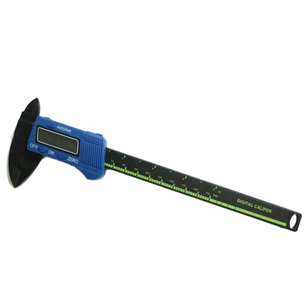 Multifunctional Blue Digital Display Vernier Caliper 0-150mm Plastic Color Card Box Packaging | Инструменты