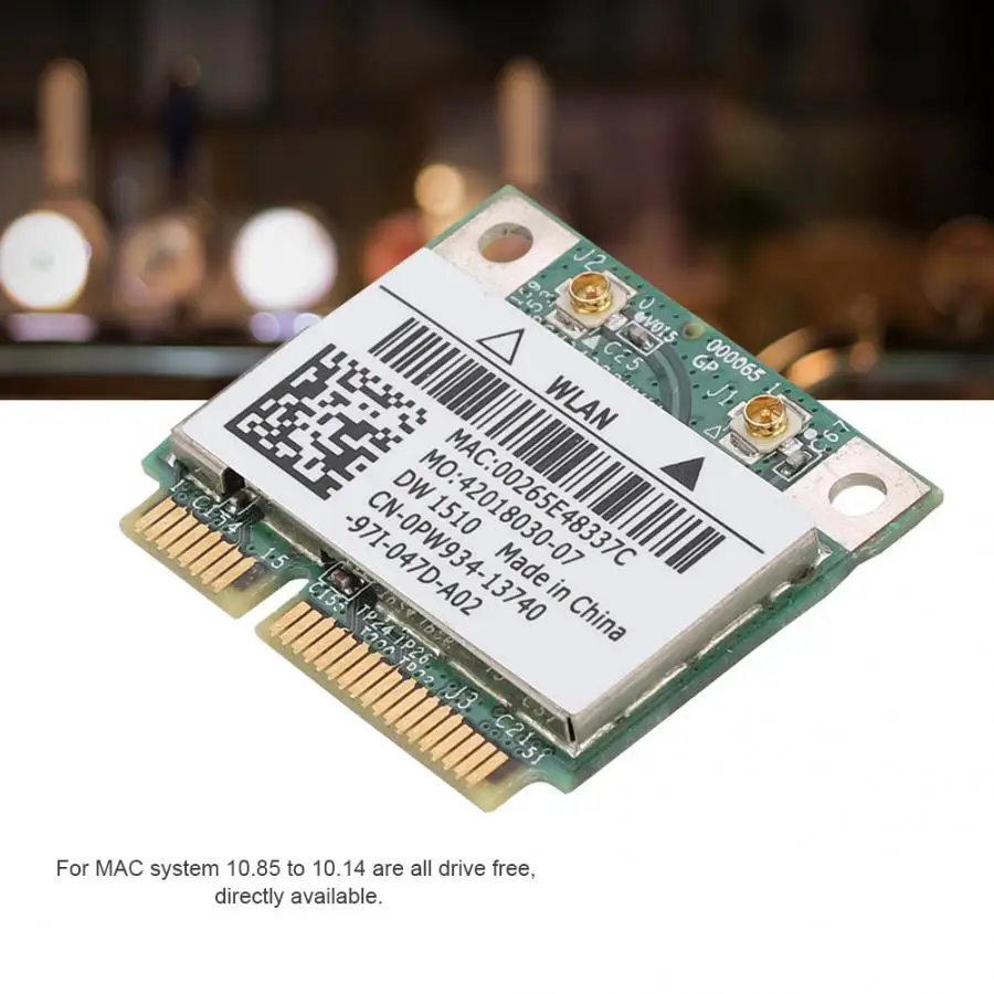 Двухдиапазонная Беспроводная сетевая мини карта PCI E 300 Мбит/с для DELL E4200