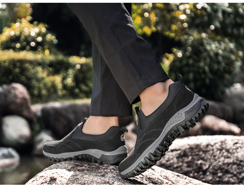 Male Walking shoes men Outdoor Athletic Shoes non-slip rubber Mens Sneakers faux suede Man footwear dad shoes big size 38-46