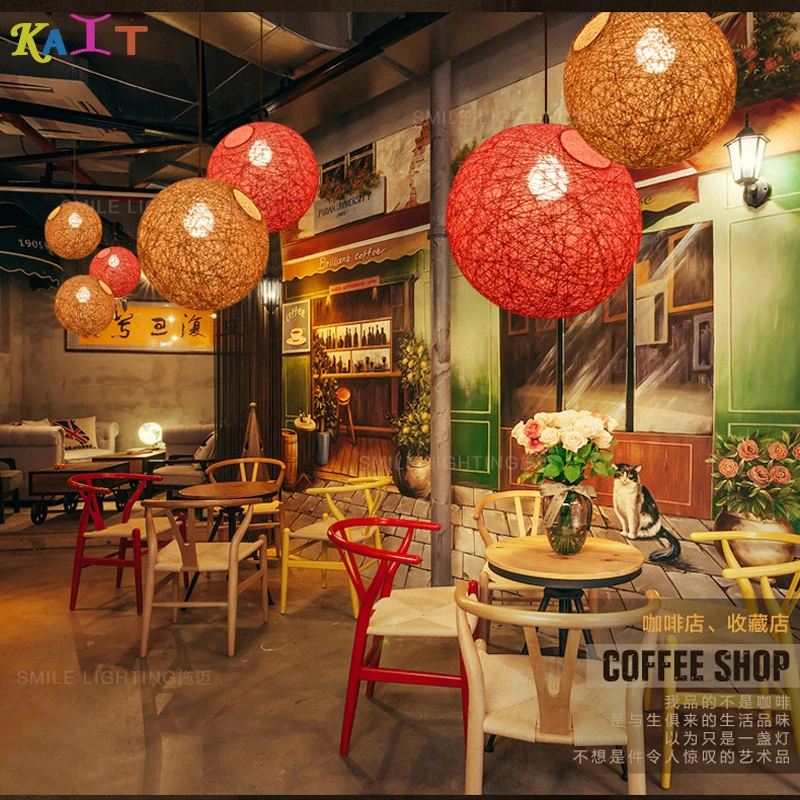 Люстра из ротанга винтажная лампа люстра для ресторана современный светодиодный