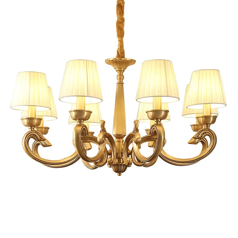 Американская медная люстра 3 6 8 arm Full Bronze для спальни столовой гостиной роскошные