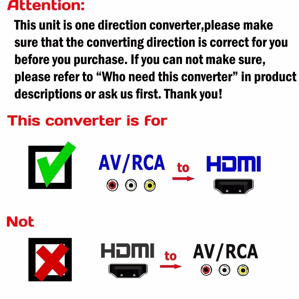 Преобразователь AV RCA в HDMI композитный 3RCA аудио видео CVBS к адаптер SGEYR AV2HDMI