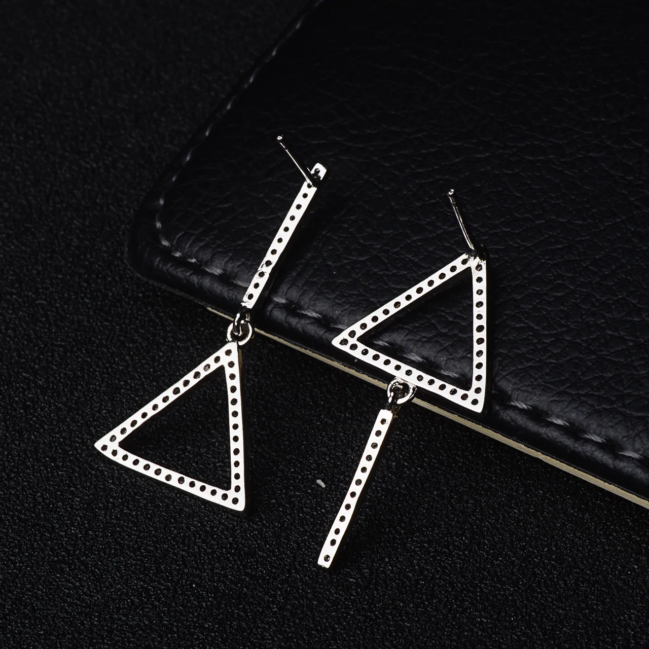 

S925 silver earring, Triangular zircon earrings, Valentine's day gift Fashion Jewelry Stud Earrings,