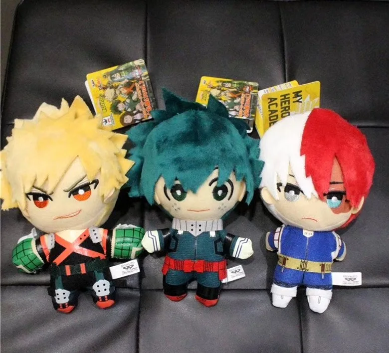 Игрушки из аниме Моя геройская Академия плюшевая кукла Izuku Midoriya Katsuki Bakugou Shouto Todoroki
