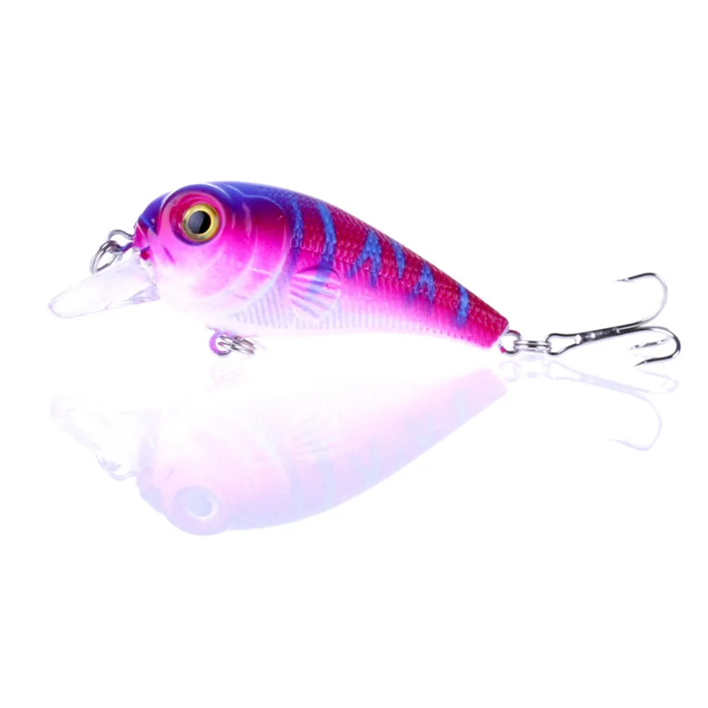 4 Pcs/lot crank head Fishing Lures plastic bionic Bait Tackle Treble Hook Artificial Baits 3D eyes 11.3g 7cm | Спорт и развлечения