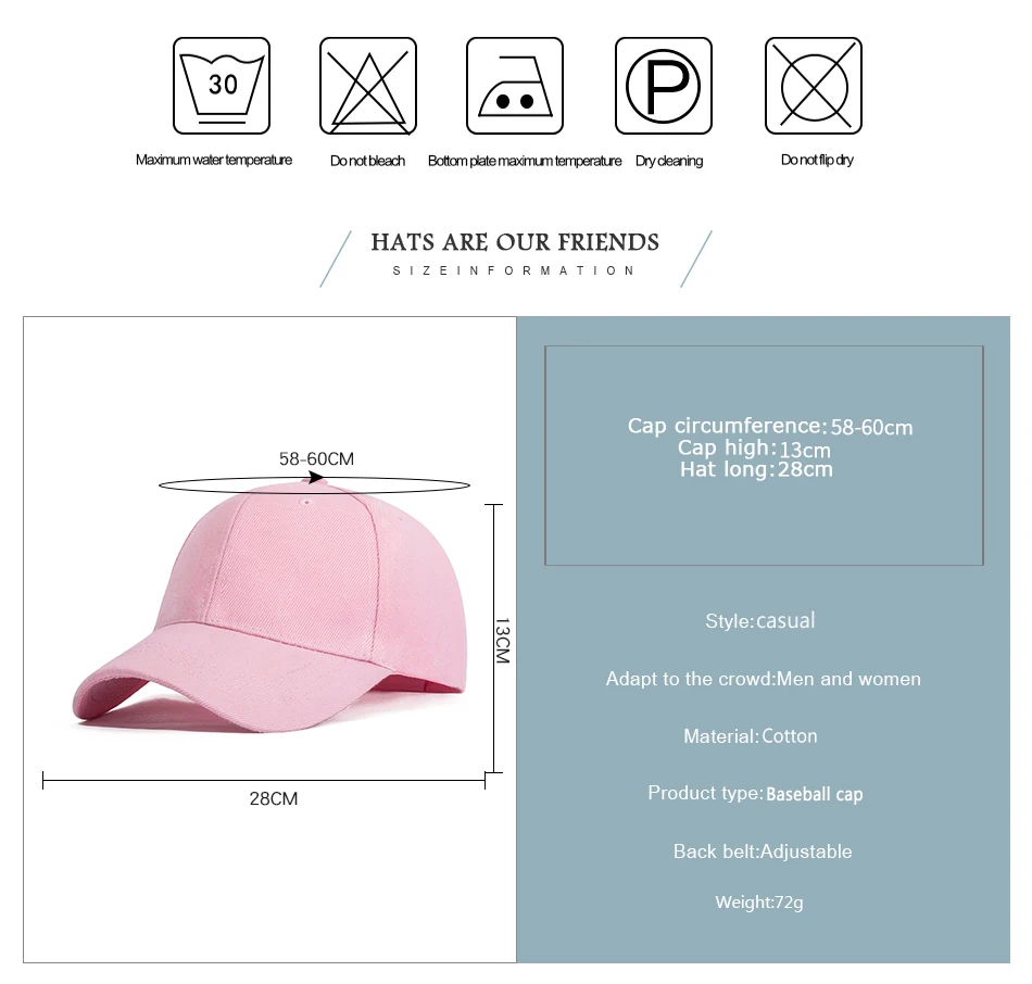 TRUENJOY Классическая однотонная женская бейсболка Мужская Повседневная Snapback хип-хоп шапка, кепка для спорта на открытом воздухе унисекс высокое качество