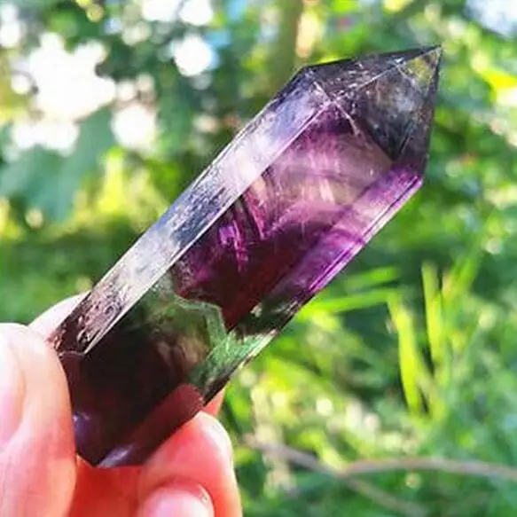 Natural fluorite QUARTZ CRYSTAL WAND POINT HEALING | Дом и сад