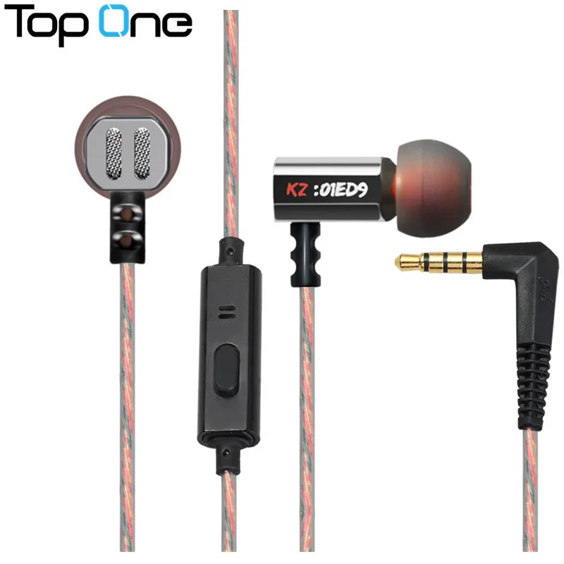 KZ ED9 наушники 3 5 мм супер бас HiFi Звук гарнитура с микрофоном поддержка громкой