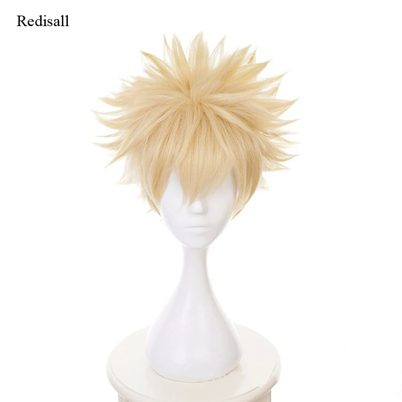 Парик для косплея Моя геройская Академия короткий желтый моя академия ролевая
