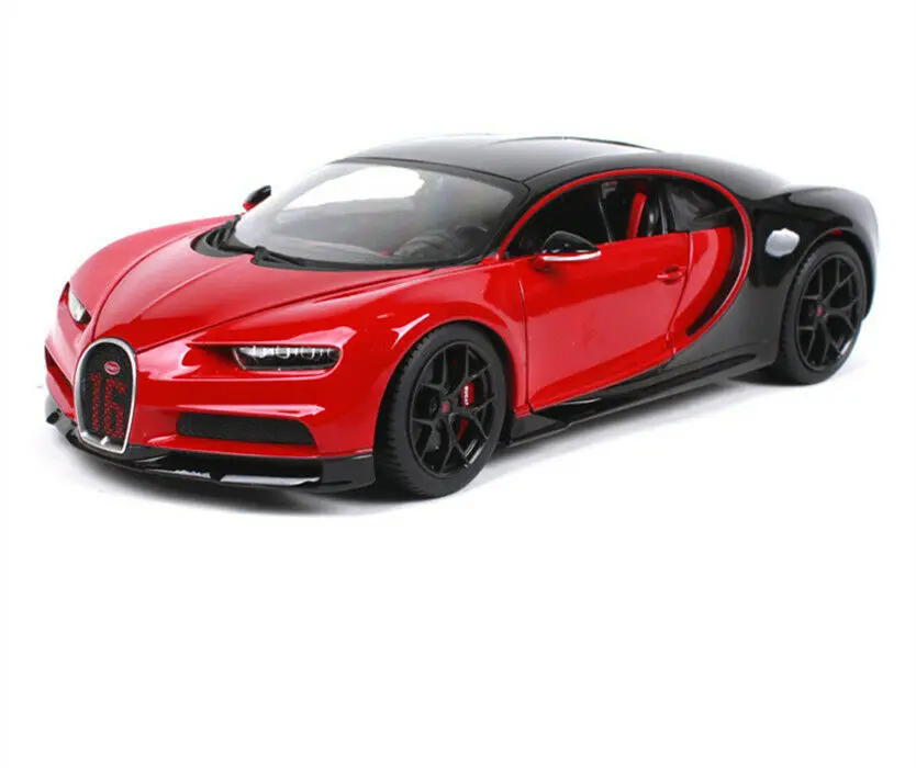 Bburago 1:18 Bugatti Chiron спортивный Красный № 16 литья под давлением модели гоночных