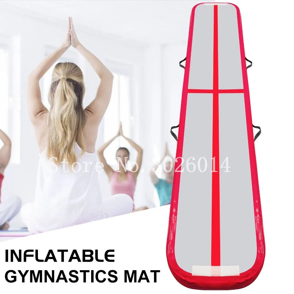 Гимнастический Регулируемый надувной Тренировочный Коврик 3x0 5x0 2 м красный