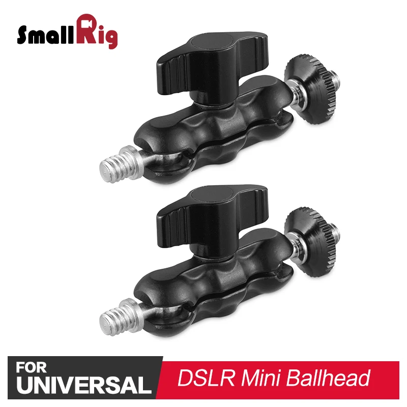 SmallRig 2 шт. DSLR камера Rig светильник вес мини шаровая Головка с 1/4 резьбой для видеомонитора, светодиодный светильник поддержка 2158