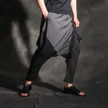 

In the summer of 2019 more than the fabric stitching haroun pants pants draw string and feet male street dance S-2XL
