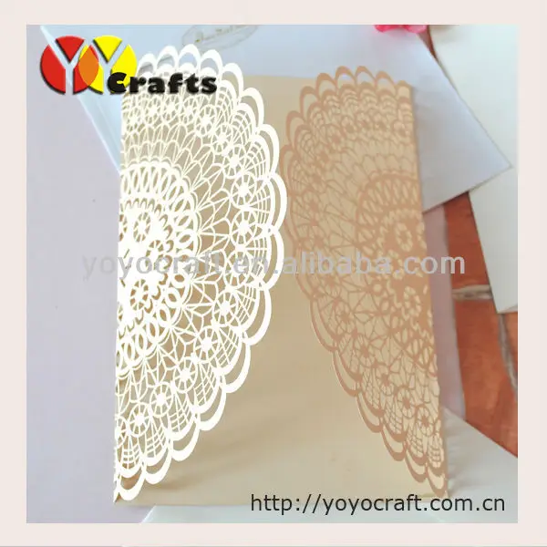 50 шт. бумажная карта роскошные модные кружевные свадебные пригласительные карты